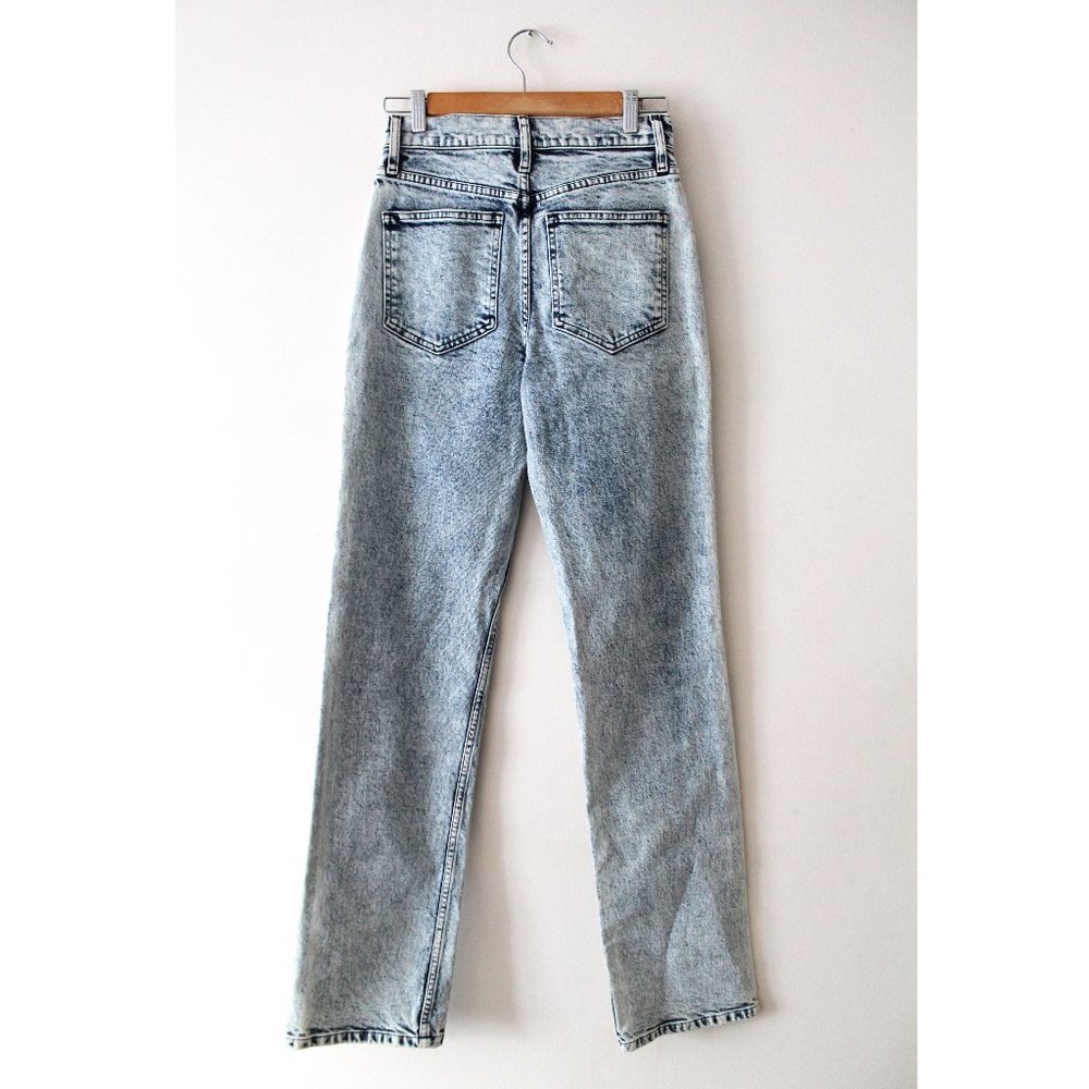 A.L.C. Charlie High Waisted Jean 34"/ Size 26 / Blue Acid Wash Slim - Picture 7 of 12
